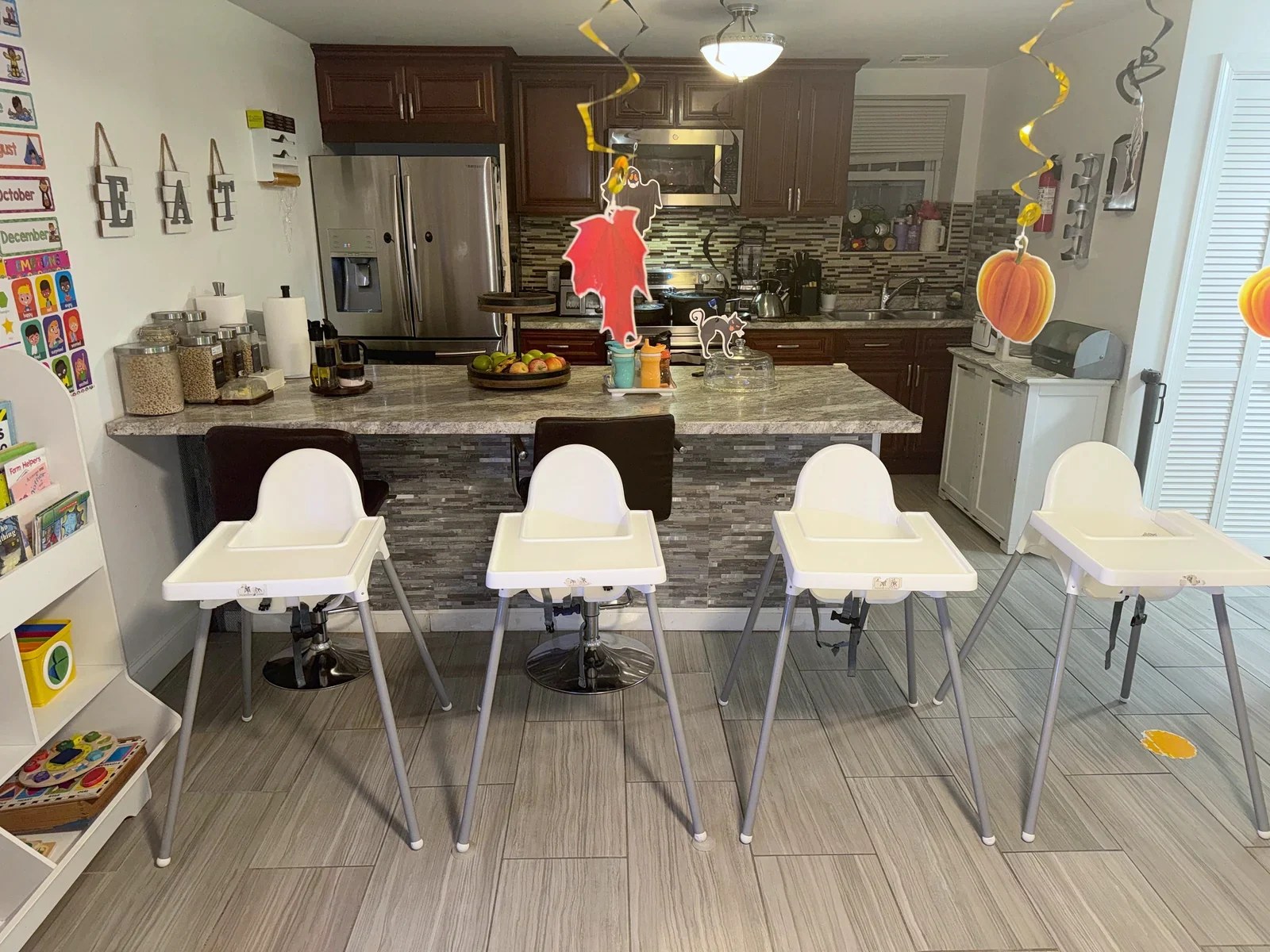 Mealtime area inside Sofia’s Home Daycare