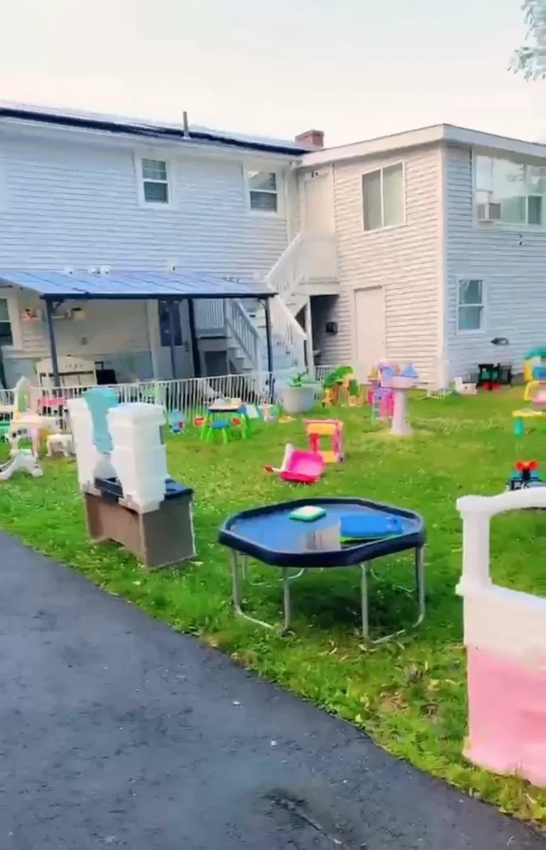 Outdoor backyard play space at Sofia’s Home Daycare